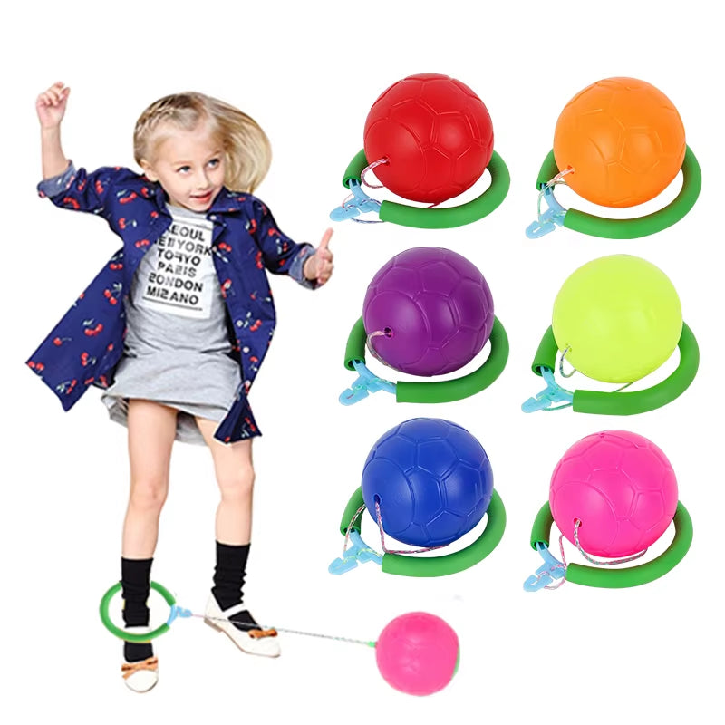 1PC Skip Ball Outdoor Fun Toy Ball Classical Skipping Toy Exercise Coordination and Balance Hop Jump Playground May Toy Ball