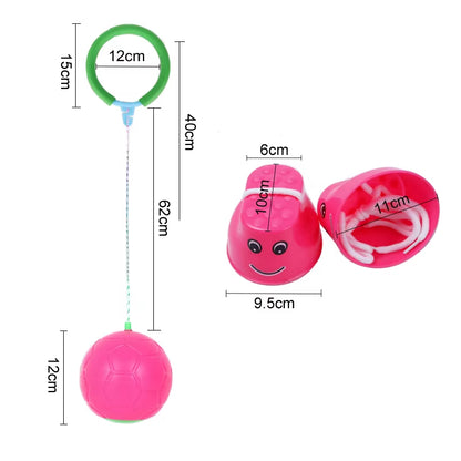 1PC Skip Ball Outdoor Fun Toy Ball Classical Skipping Toy Exercise Coordination and Balance Hop Jump Playground May Toy Ball