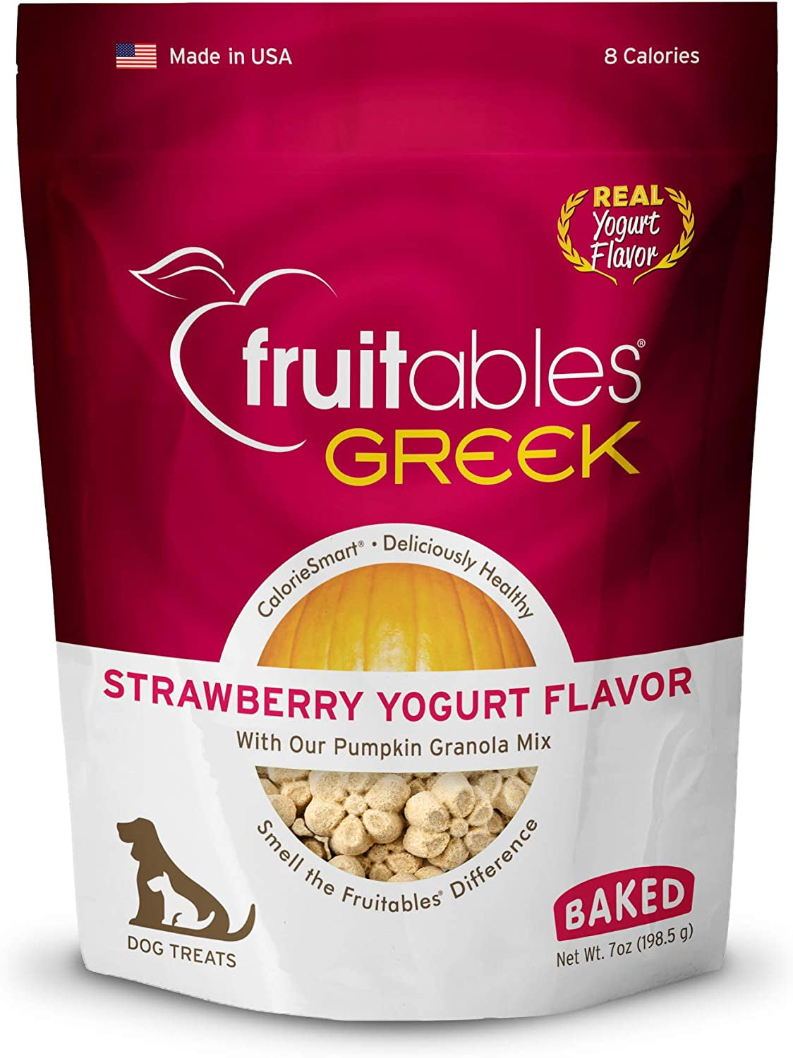 Greek Yogurt Dog Treats – Healthy Dog Treats – Yogurt Treats for Dogs - Strawberry and Pumpkin Flavor – 7 Ounces