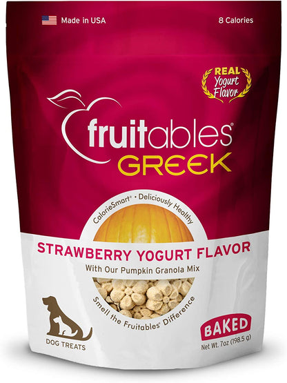 Greek Yogurt Dog Treats – Healthy Dog Treats – Yogurt Treats for Dogs - Strawberry and Pumpkin Flavor – 7 Ounces